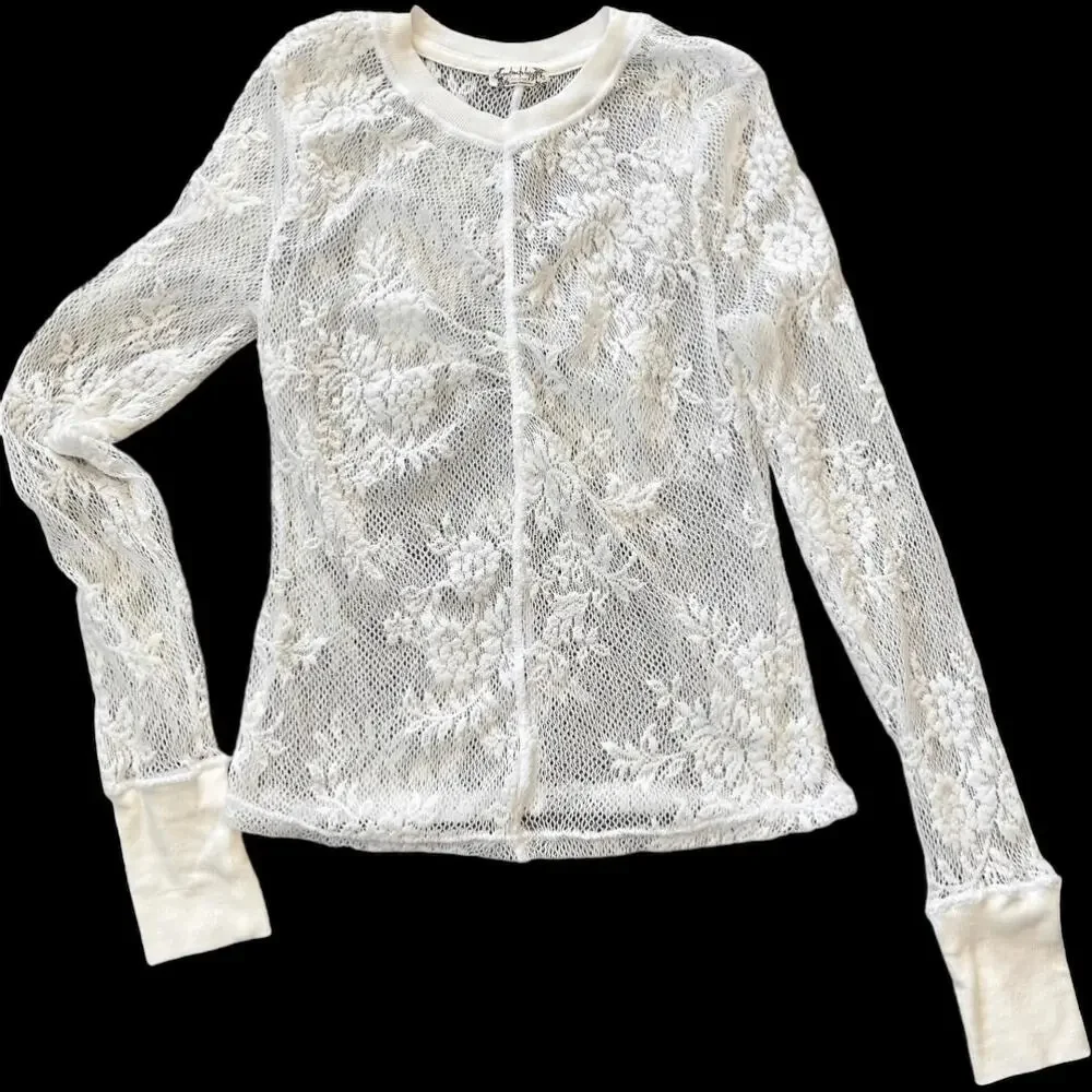 NWOT Free People Cool With It Layering Top White Women's Size Small